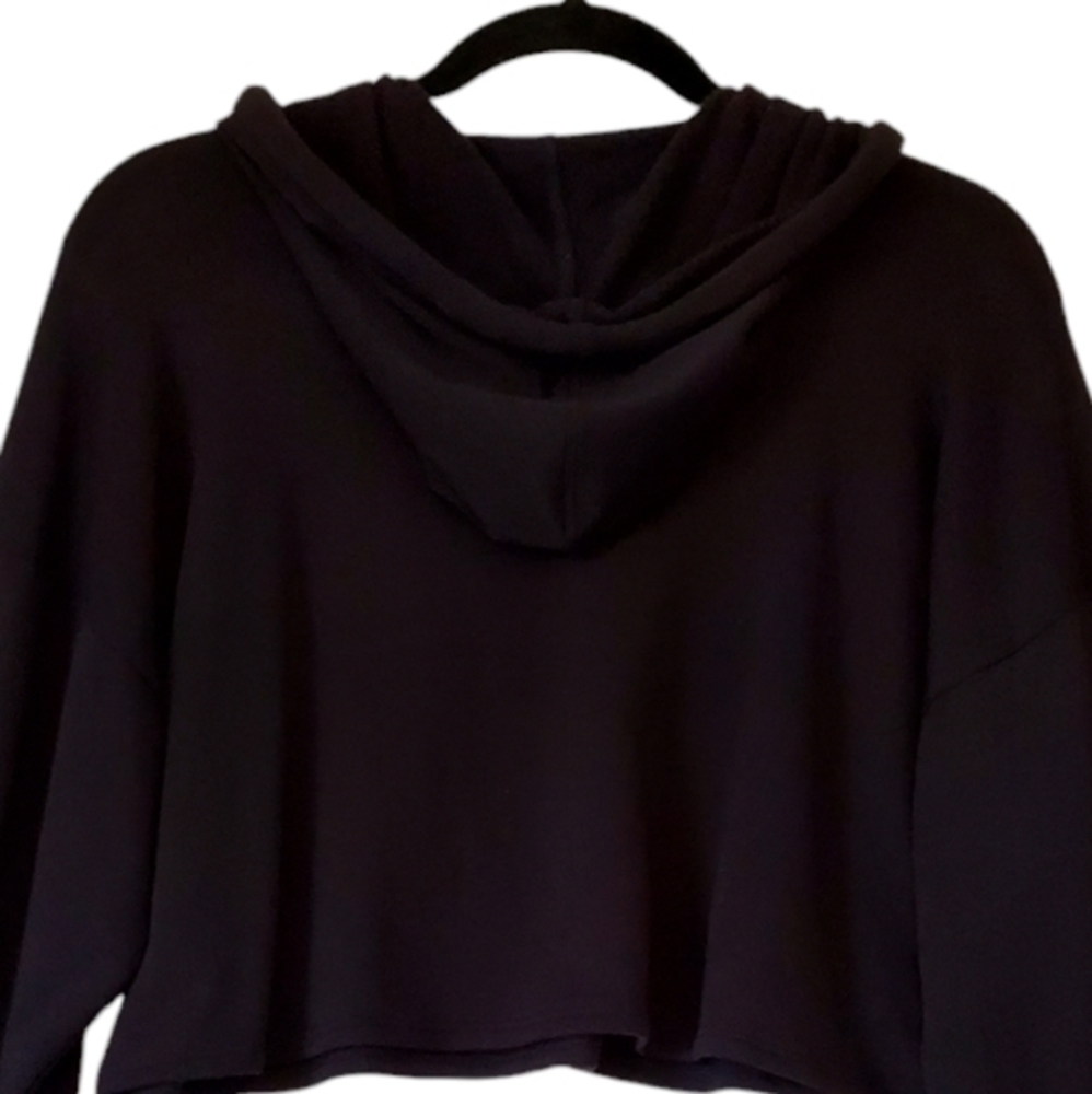 Lanston Sport Pullover Black Cropped Soft Hoodie Size Medium NWT - Picture 4 of 9